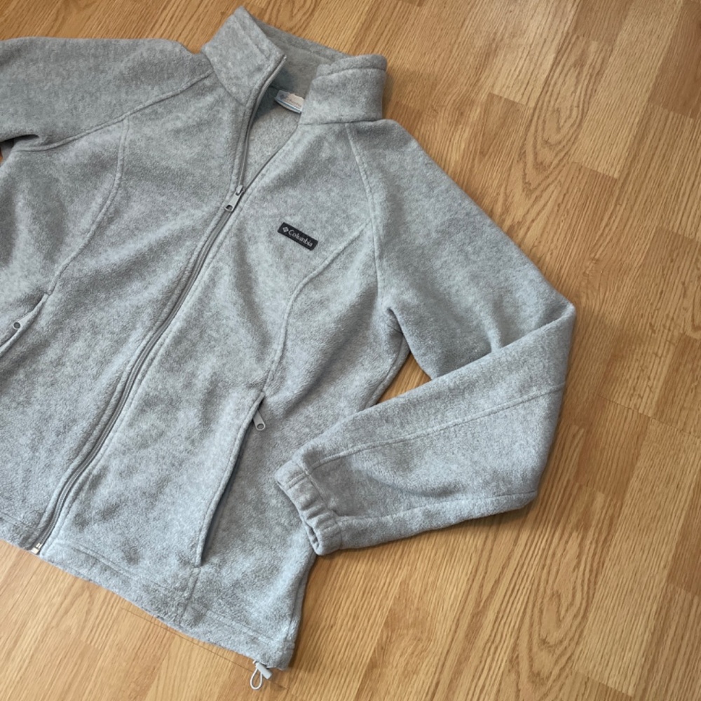 Columbia Benton’s Springs Gray Full Zip Up Fleece Jacket Size XL - Picture 5 of 9